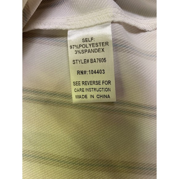 Beau Tissu V-Neck Back Button Striped Long Sleeve Size L Large Women's - Picture 11 of 11